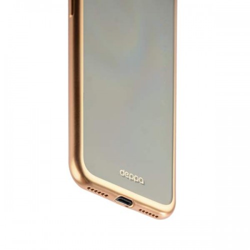 Силиконовая чехол-накладка Deppa Gel Plus для iPhone 8 и 7 - Золотистый матовый