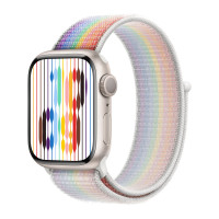 Apple Watch Series 9 45mm, Starlight Aluminum Case with Sport Loop - Pride Edition