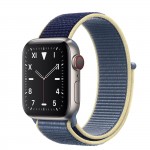 Apple Watch Edition Series 5 Titanium, 44 мм Cellular + GPS, синий браслет