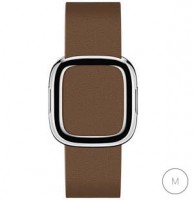Кожаный ремешок с современной пряжкой для Apple Watch 38mm коричневый Medium