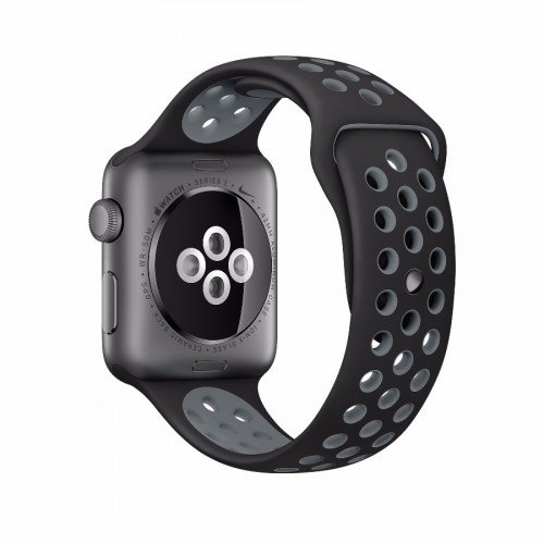Apple Watch 2 Nike 42mm, чёрно-серый ремешок, корпус из алюминия "серый космос"