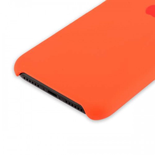 Силиконовая чехол-накладка Apple Silicone для iPhone X - Оранжевый №13