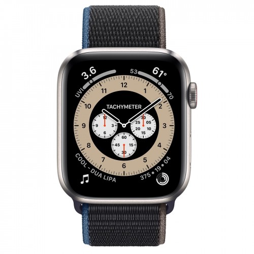 Apple Watch Edition Series 6 Titanium 44mm, спортивный браслет угольного цвета