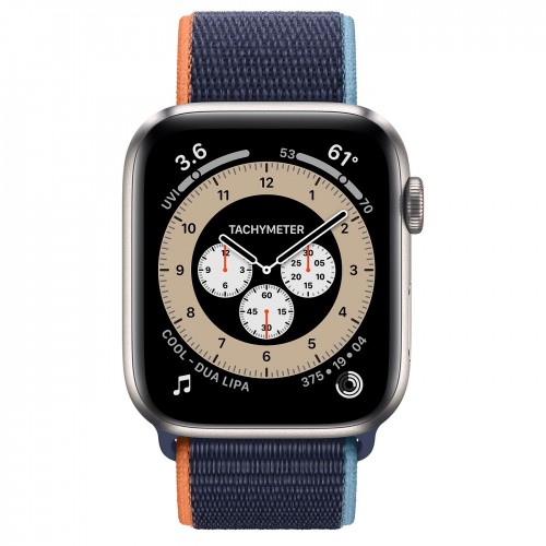 Apple Watch Edition Series 6 Titanium 44mm, спортивный браслет "тёмный ультрамарин"