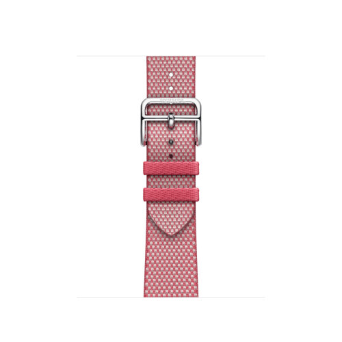 Ремешок Hermes для Apple Watch 41mm Toile H Single Tour - Розовый (Framboise/Écru)