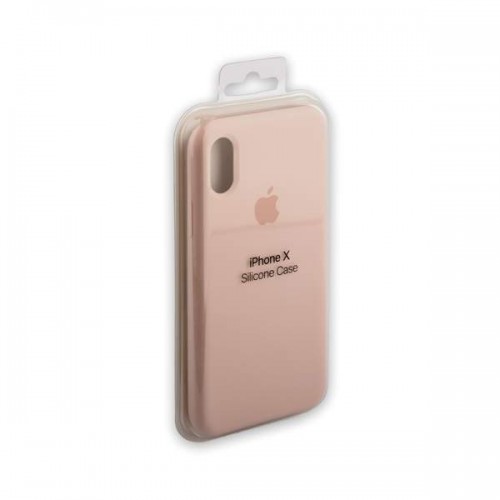 Силиконовая чехол-накладка Apple Silicone для iPhone X - Розовый №18