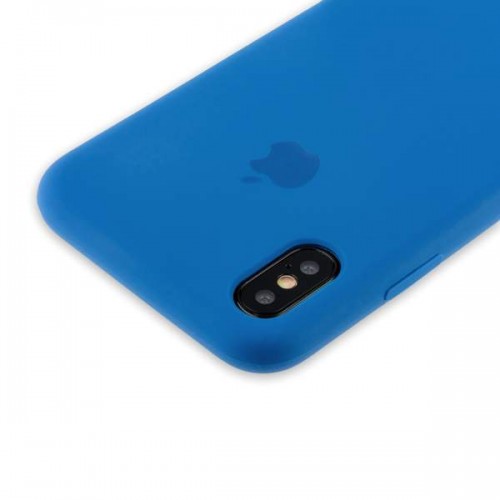 Силиконовая чехол-накладка Apple Silicone для iPhone X - Темный кобальт №21