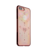 Чехол-накладка KAVARO для iPhone 8 Plus и 7 Plus со стразами Swarovski - розовый (Грация)
