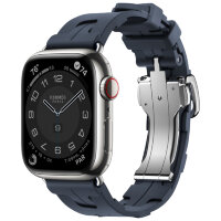 Apple Watch Hermes Series 9 45mm, спортивный ремешок Kilim синий