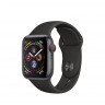 Apple Watch Series 4 LTE + GPS 40 мм Корпус из алюминия цвета «серый космос», спортивный ремешок чёрного цвета