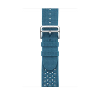 Ремешок Hermes для Apple Watch 41mm Bleu Jean Tricot Single Tour - Голубой