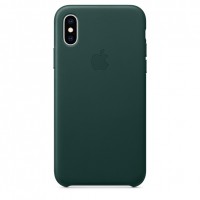 Кожаный чехол для iPhone Xs, цвет "зелёный лес"