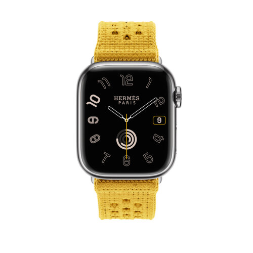 Ремешок Hermes для Apple Watch 41mm Jaune de Naples Tricot Single Tour - Желтый