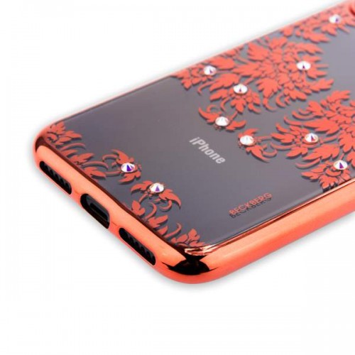 Накладка силиконовая Beckberg Monsoon для iPhone X - Розовый №1