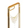 Чехол-накладка KINGXBAR для iPhone 8 Plus и 7 Plus со стразами Swarovski - золотистый (Колье)
