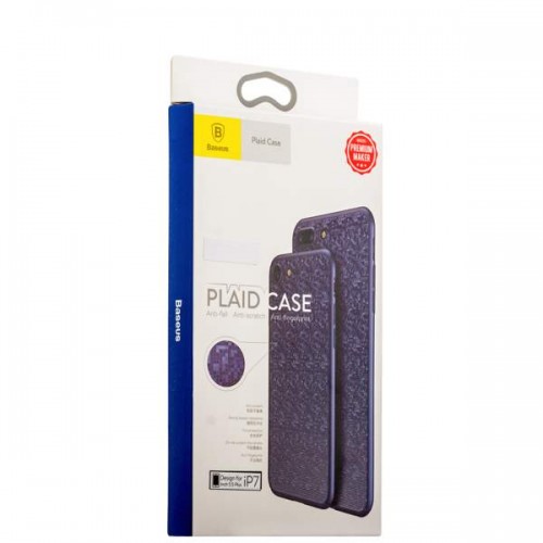 Накладка пластиковая Baseus Plaid для iPhone 8 Plus и 7 Plus - Фиолетовая
