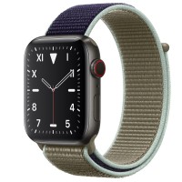 Apple Watch Edition Series 5 Titanium Space Black, 44 мм Cellular + GPS, браслет хаки