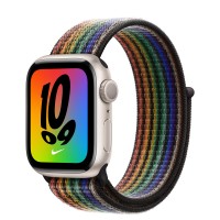 Apple Watch Series 8 Nike 41mm, Starlight Aluminum Case with Sport Loop - Pride Edition