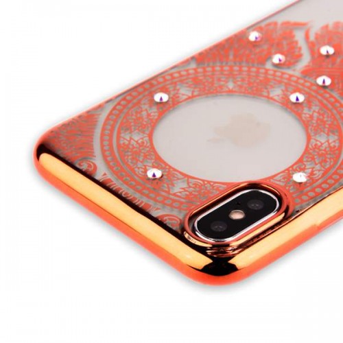 Накладка силиконовая Beckberg Monsoon для iPhone X - Розовый №2