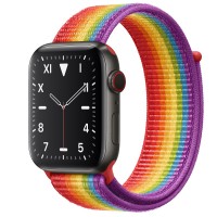 Apple Watch Edition Series 5 Titanium Space Black, 44 мм Cellular + GPS, цвет радуги