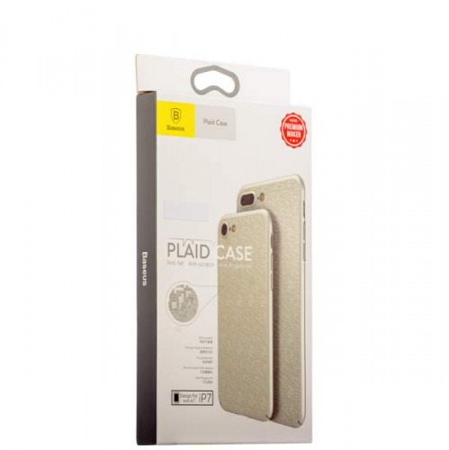 Накладка пластиковая Baseus Plaid для iPhone 8 и 7 - Белая