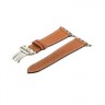 Ремешок кожаный для Apple Watch 42мм W16 Fashion застёжка бабочка (Коричневый)