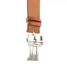 Ремешок кожаный для Apple Watch 38мм W16 Fashion застёжка бабочка (Коричневый)
