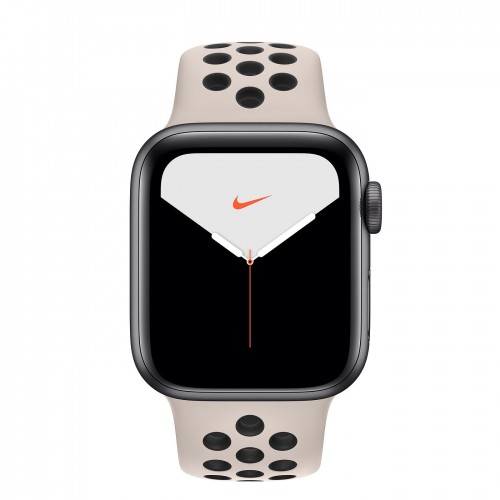 Apple Watch series 5 Nike, 40 мм GPS + Cellular, алюминий "серый космос",спортивный ремешок nike "песчаная пустыня/черный"