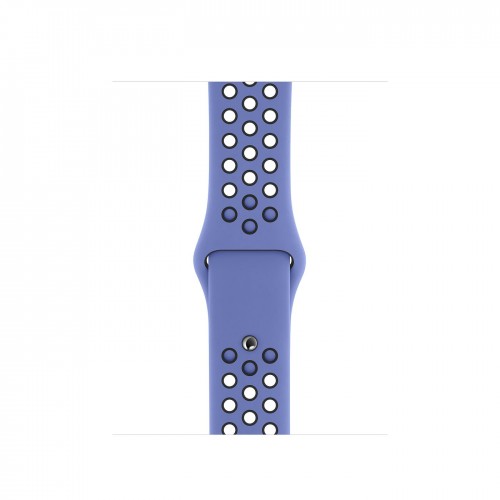 Apple Watch series 5 Nike, 40 мм GPS, серебристый алюминий, спортивный ремешок nike "синяя пастель/черный"