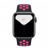 Apple Watch series 5 Nike, 40 мм GPS, алюминий "серый космос",спортивный ремешок nike "черный/розовый всплеск"