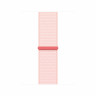 Apple Watch Series 9 45mm, Graphite Stainless Steel Case with Sport Loop - Light Pink