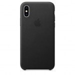 Кожаный чехол для iPhone Xs Max, черный цвет