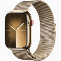 Apple Watch Series 9 41mm, Gold Stainless Steel, Milanese Loop
