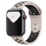 Apple Watch series 5 Nike, 44 мм GPS + Cellular, алюминий "серый космос",спортивный ремешок nike "песчаная пустыня/черный"