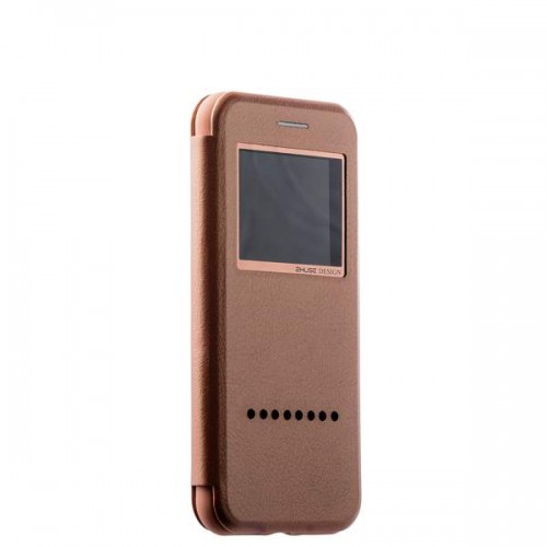 Чехол-книжка кожаный ZHUSE для iPhone 8 и 7 - Розовый