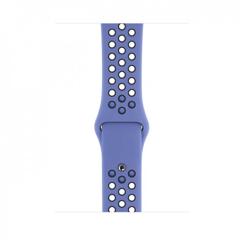 Apple Watch series 5 Nike, 44 мм GPS, серебристый алюминий, спортивный ремешок nike "синяя пастель/черный"