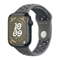 Apple Watch Series 9 41mm, Midnight Aluminum Case with Nike Sport Band - Cargo Khaki