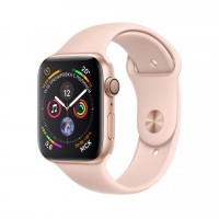 Apple Watch Series 4, 44 мм, золотой алюминий, спортивный ремешок "розовое золото"