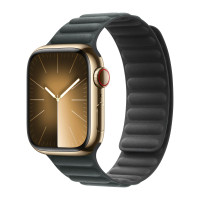 Apple Watch Series 9 41mm Gold Stainless Steel Case with Magnetic Link - Evergreen