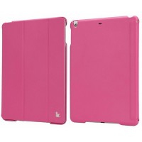 Кожаный чехол для iPad Air Jisoncase Premium малиновый