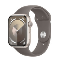 Apple Watch Series 9 45mm, Starlight Aluminum Case with Sport Band - Clay