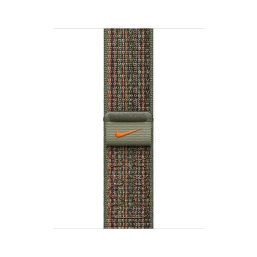 Apple Watch Series 9 41mm, Pink Aluminum Case with Nike Sport Loop - Sequoia/Orange
