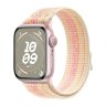 Apple Watch Series 9 41mm, Pink Aluminum Case with Nike Sport Loop - Starlight/Pink