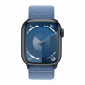 Apple Watch Series 9 41mm, Midnight Aluminum Case with Sport Loop - Winter Blue