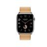 Кожаный ремешок Hermes для Apple Watch Single Tour 45mm - Песочный (Naturel Sable)