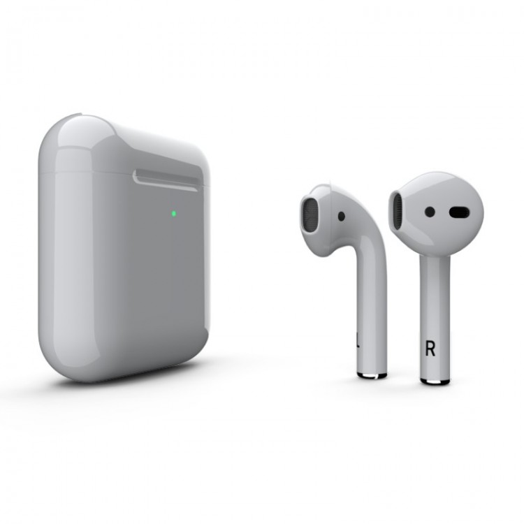 AirPods 2 серые глянцевые с беспроводным футляром (2019)