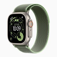 Apple Watch Ultra 3 49mm Titanium Case with Green/Neon Trail Loop (M/L)