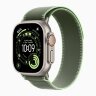 Apple Watch Ultra 3 49mm Titanium Case with Green/Neon Trail Loop (M/L)