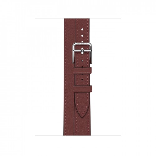 Ремешок Hermès Attelage Double Tour из кожи Swift 41mm для Apple Watch - Бордовый