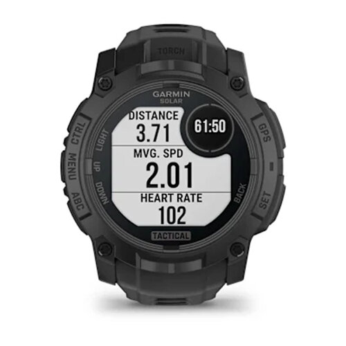 Умные часы Garmin Instinct 3 50mm, Solar, Tactical Edition, Black, Black Band